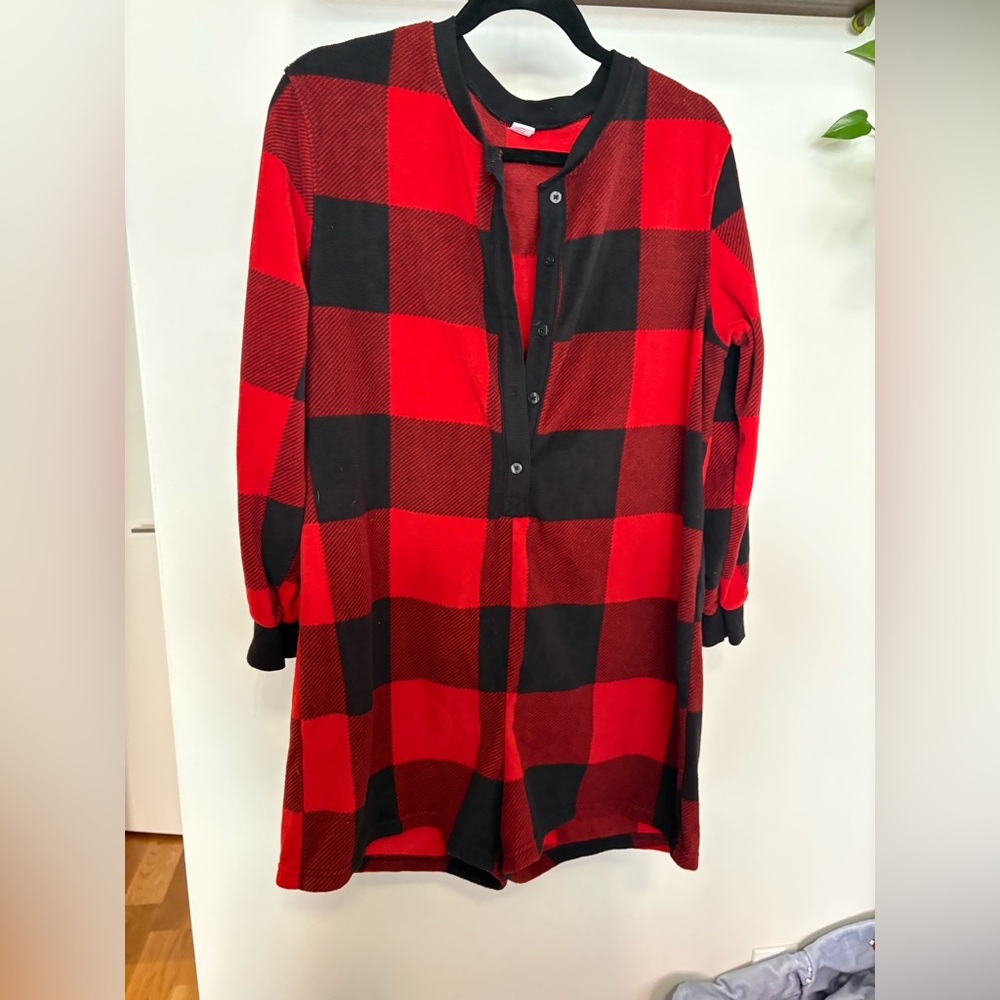 Old Navy Red and Black Checkered Shirt